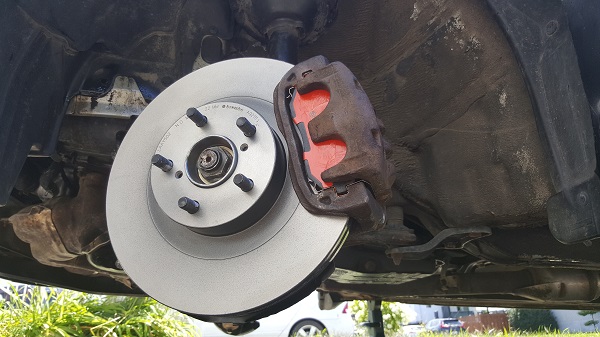 Installing new front brake rotors